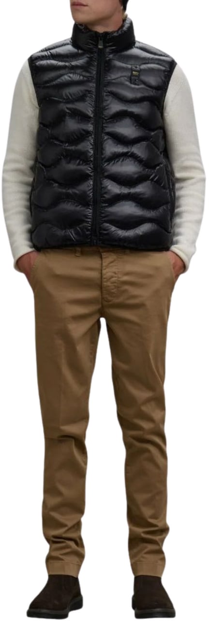 Blauer Black Danny Check Vest Zwart