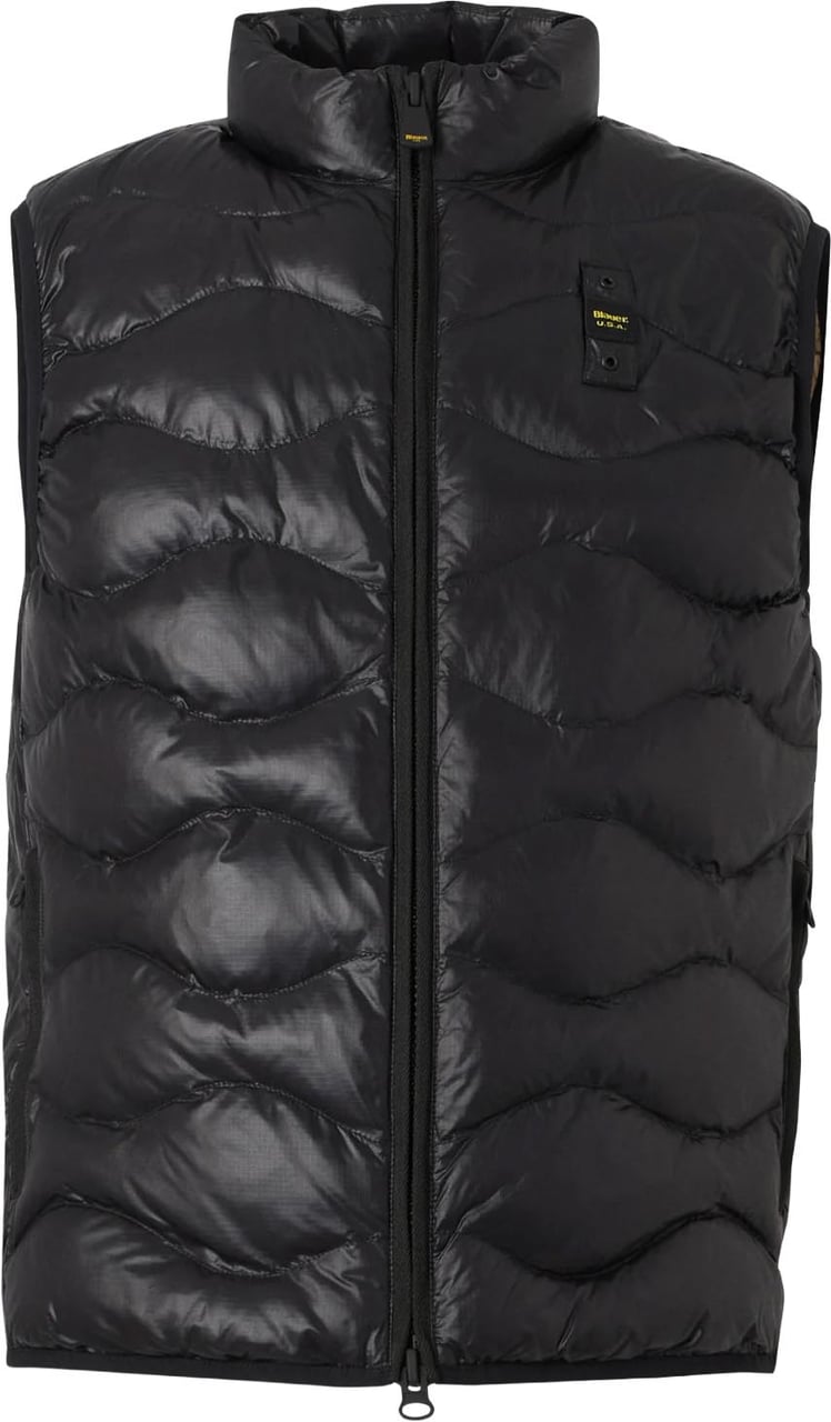 Blauer Black Danny Check Vest Zwart