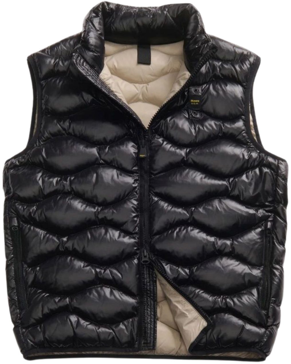 Blauer Black Danny Check Vest Zwart
