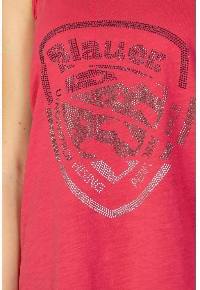 Blauer Blauer Pink Cotton Tank Tops Roze