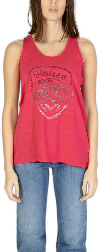 Blauer Blauer Pink Cotton Tank Tops Roze