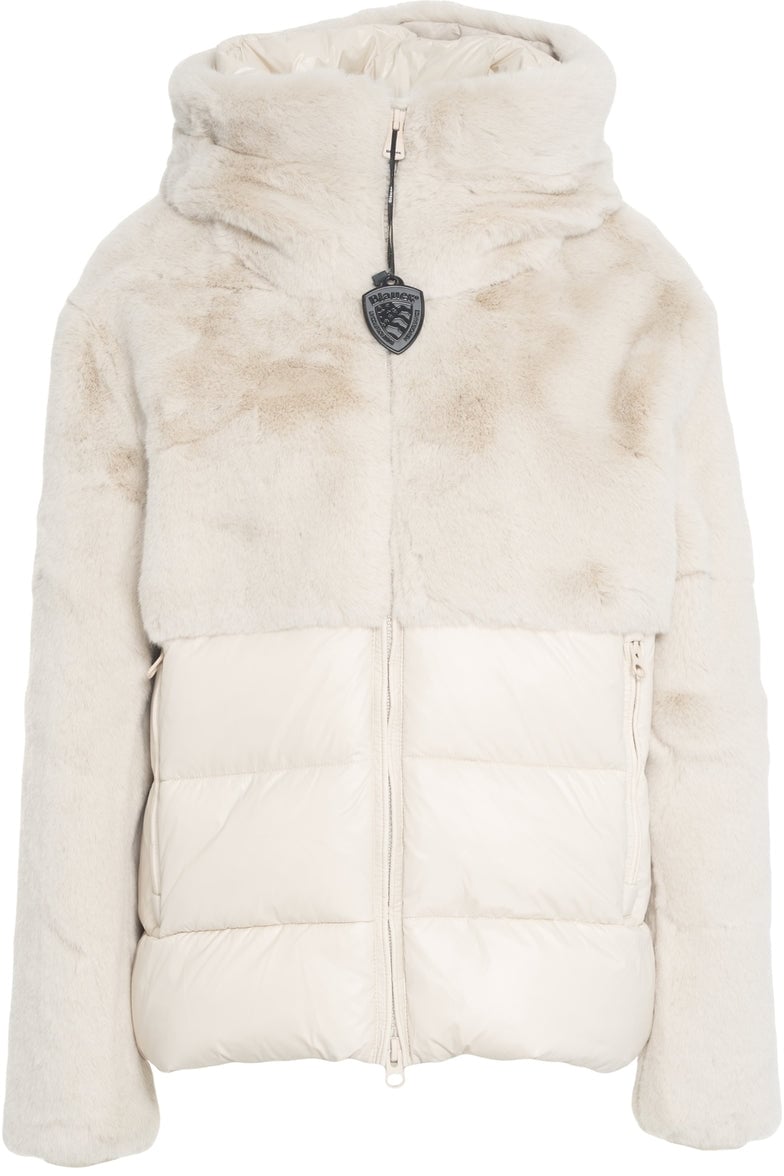 Blauer Jacket with faux fur insert Beige