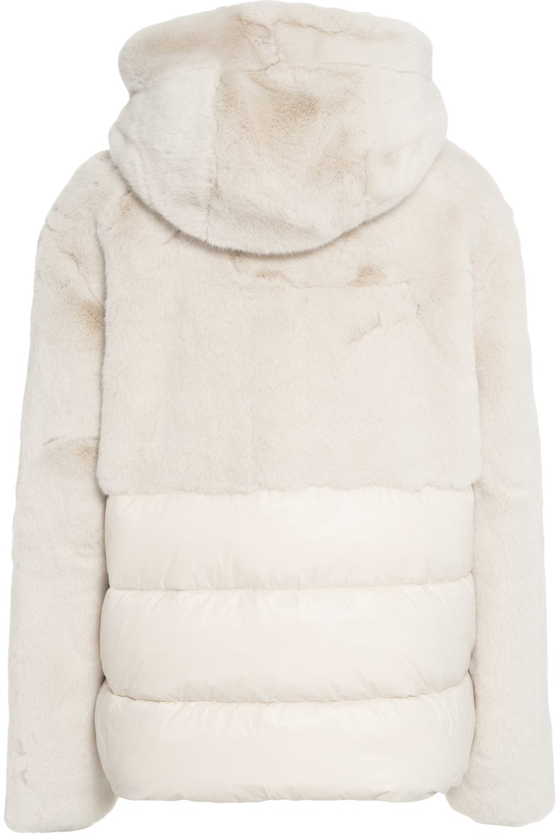 Blauer Jacket with faux fur insert Beige