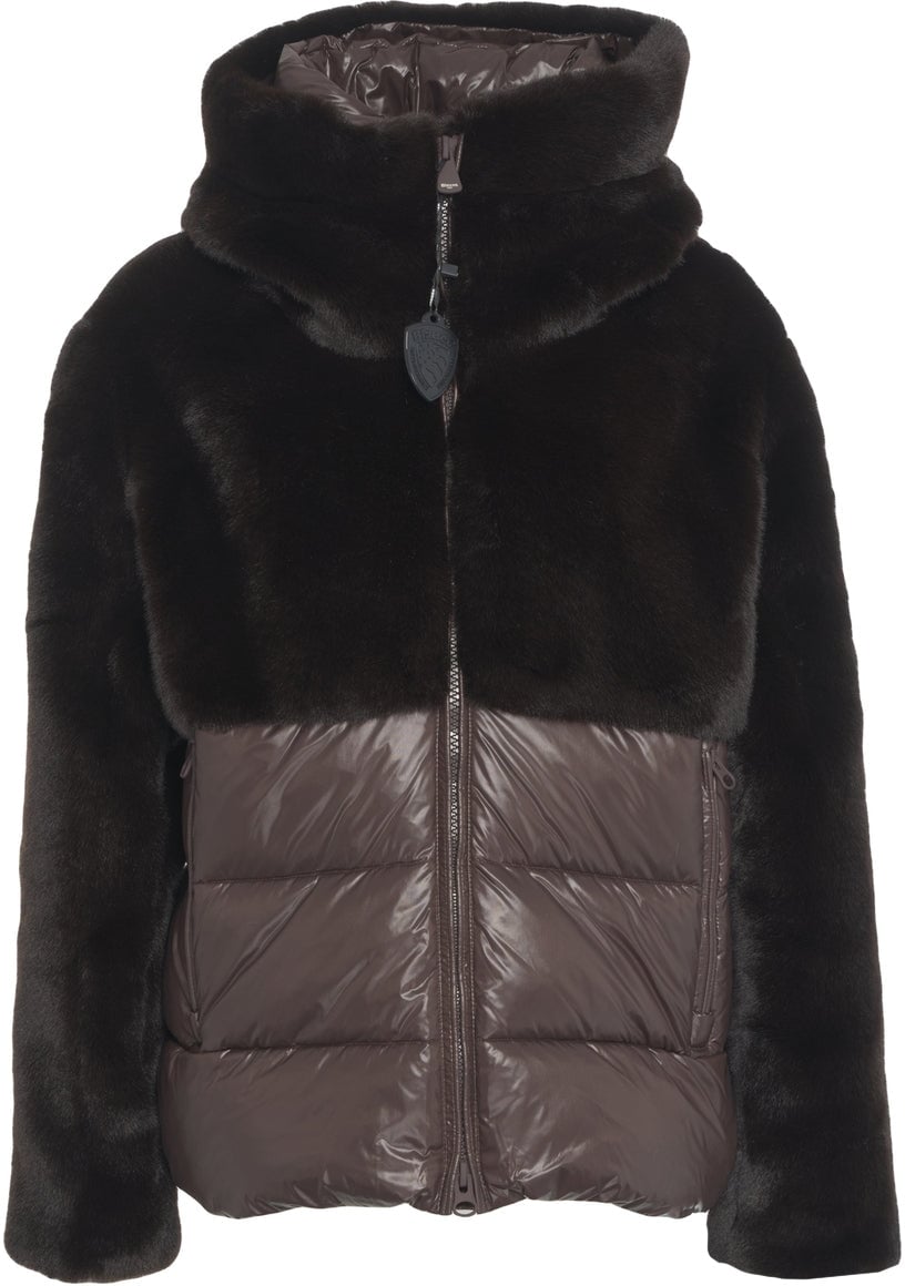 Blauer Jacket with faux fur insert Bruin
