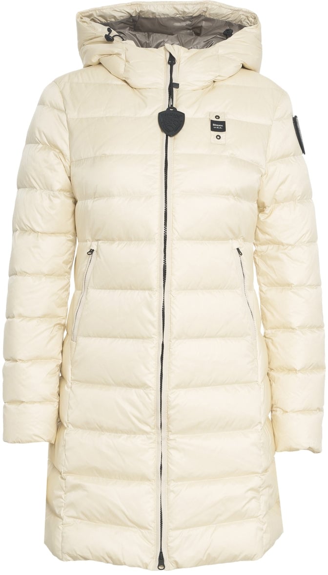 Blauer Quilted puffer 'Agnes' Wit