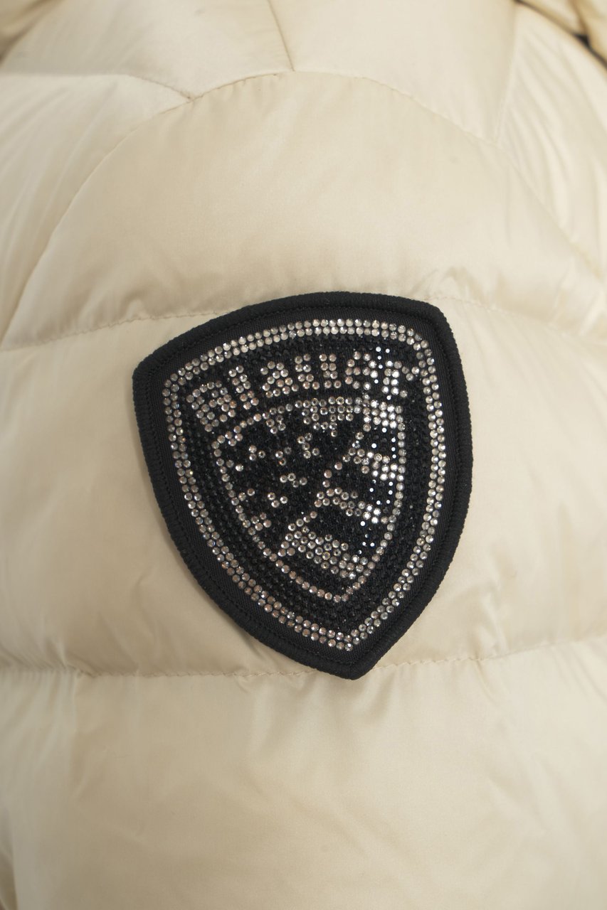 Blauer Quilted puffer 'Agnes' Wit