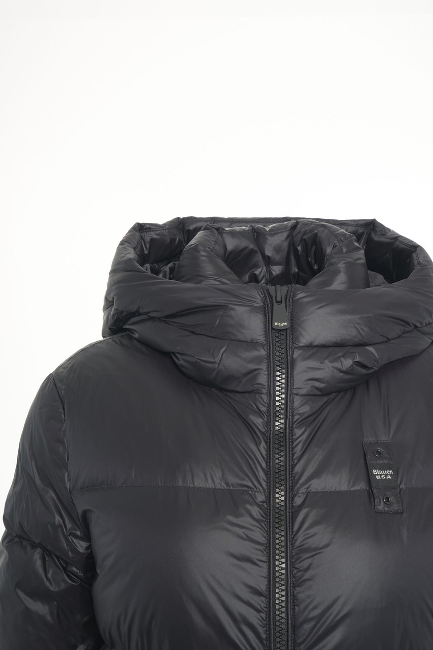 Blauer Long down coat Zwart