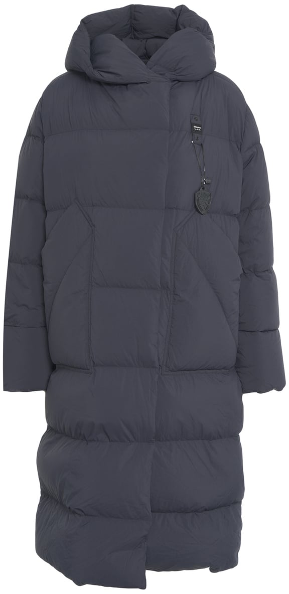 Blauer Cappotto trapuntato Blauw