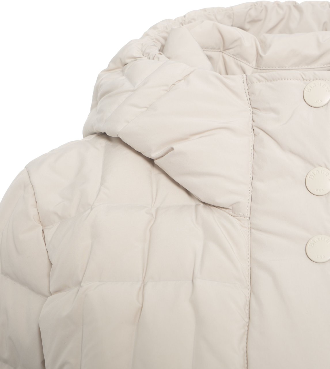 Blauer Quilted down coat Wit