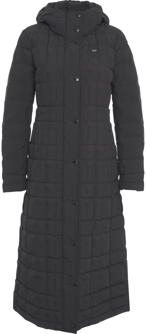 Blauer Quilted down coat Zwart