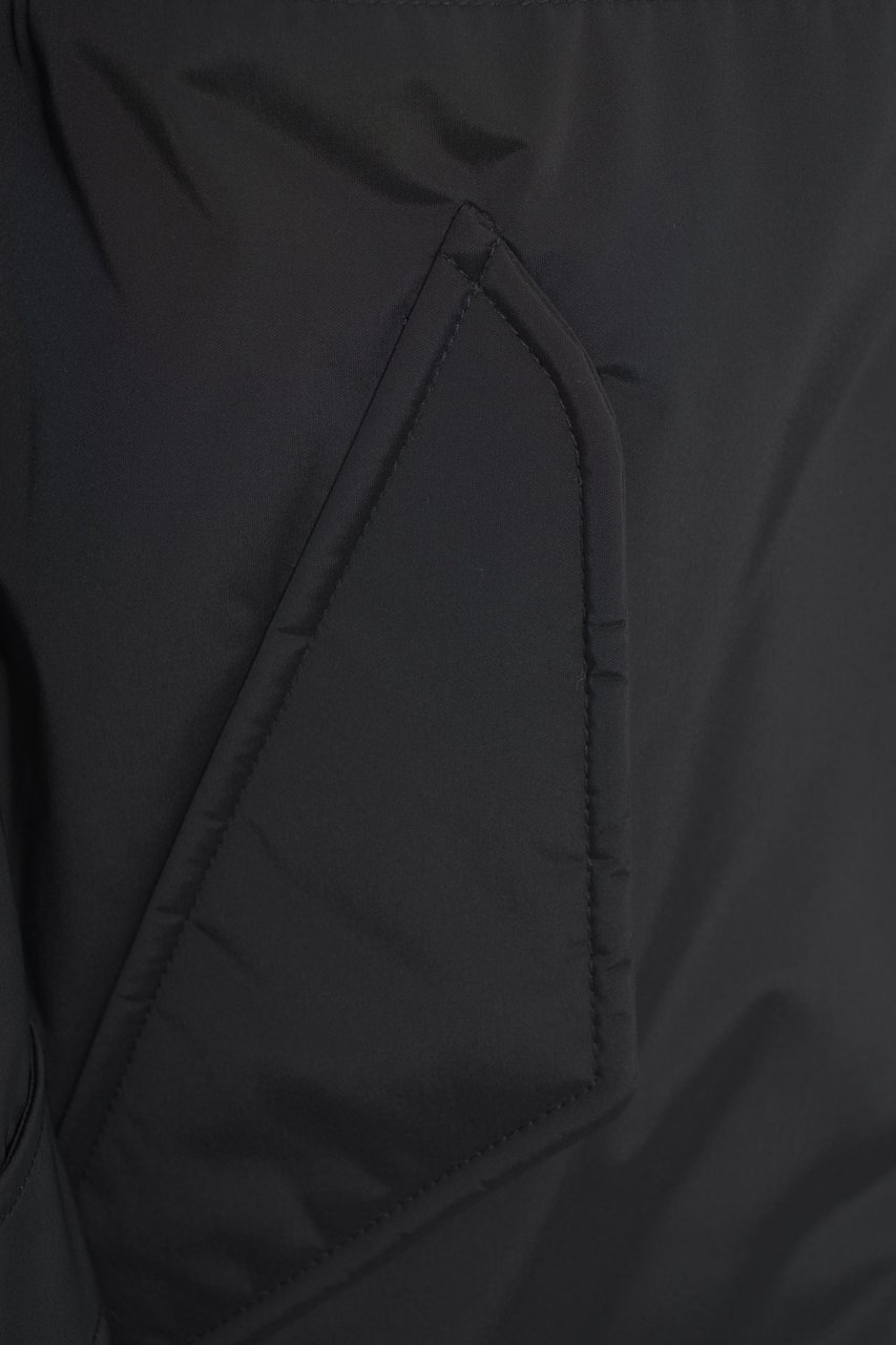 Blauer Parka with hood Zwart