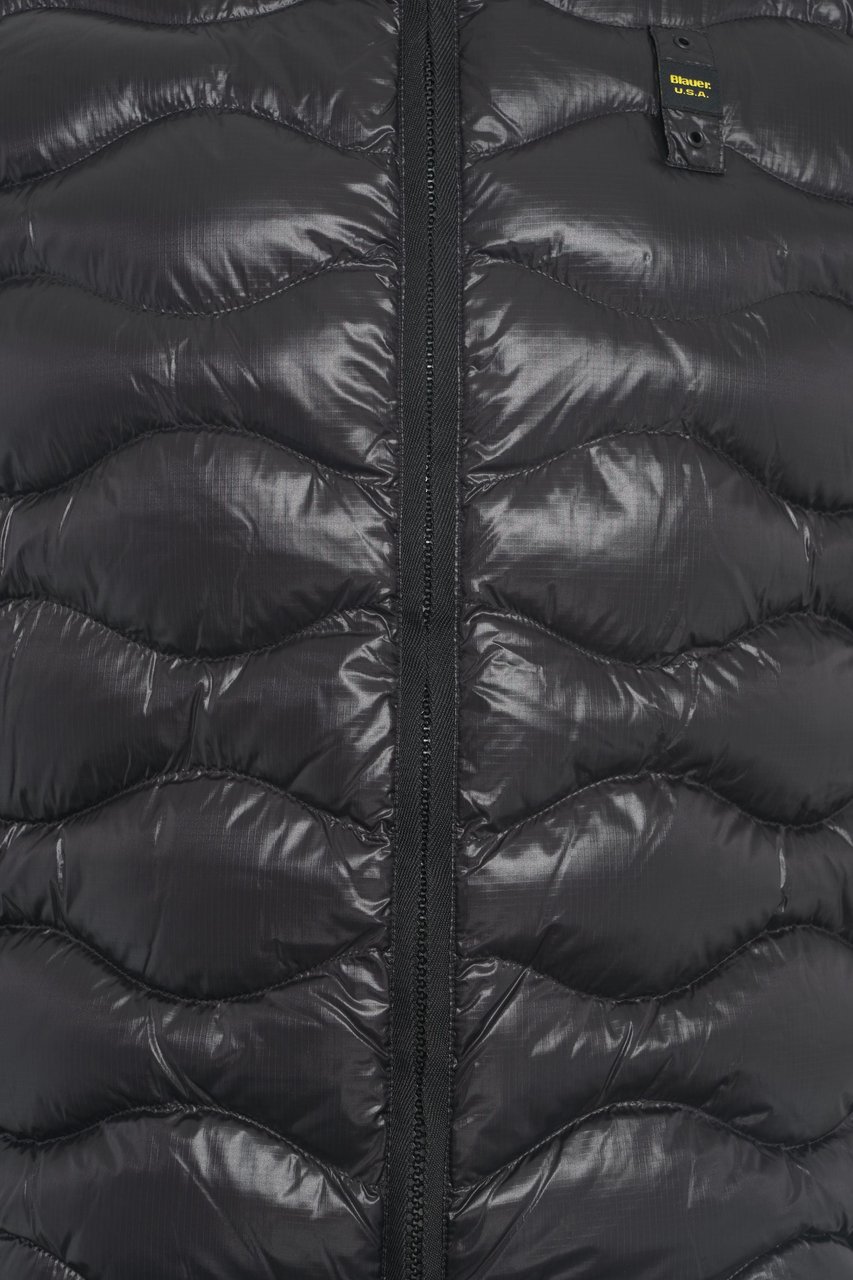 Blauer Quilted gilet Zwart