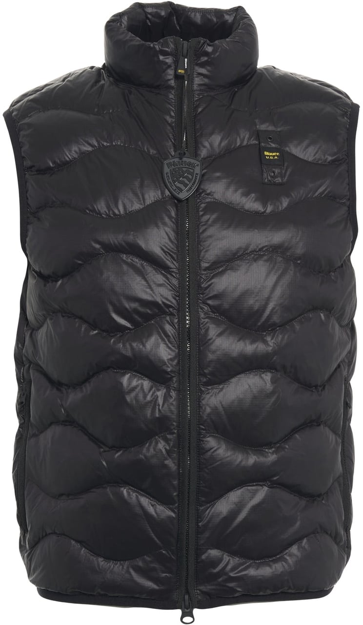 Blauer Quilted vest 'Danny' Zwart