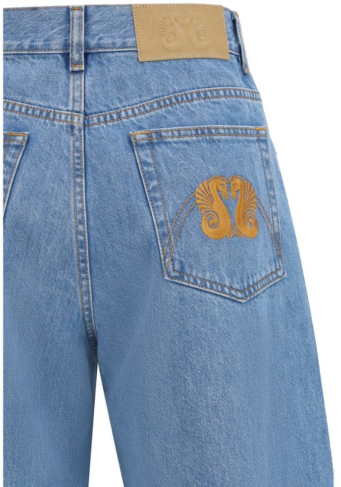 Blazé Milano Blue Cotton Jeans Denim Blauw