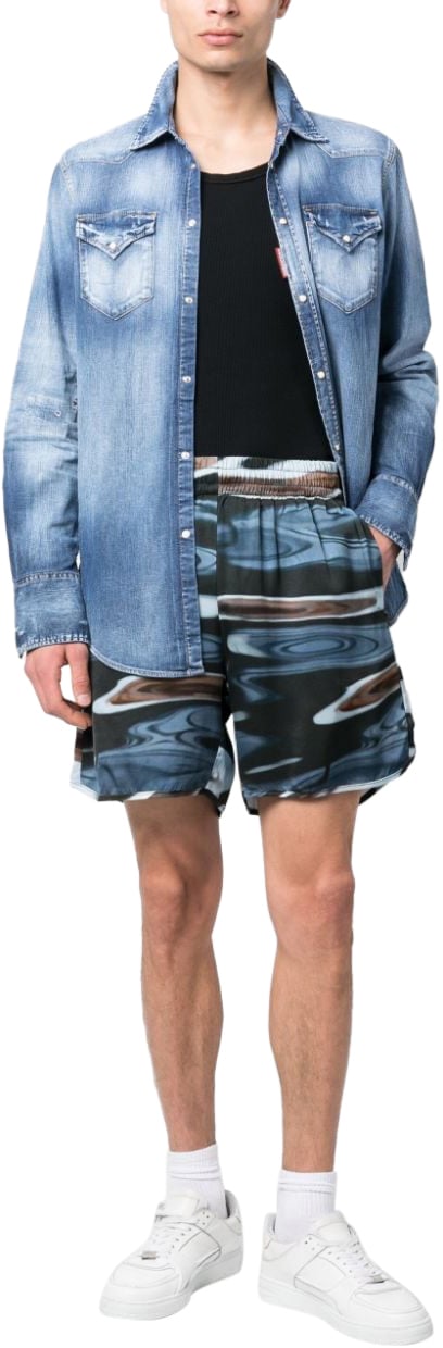 Blue Sky Inn Shorts Clear Blue Blauw