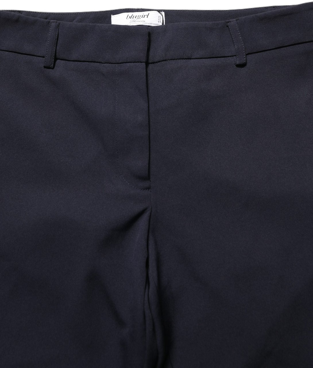 Blugirl Dark Blue High Waist Straight Dress Formal Trouser Pants Blauw