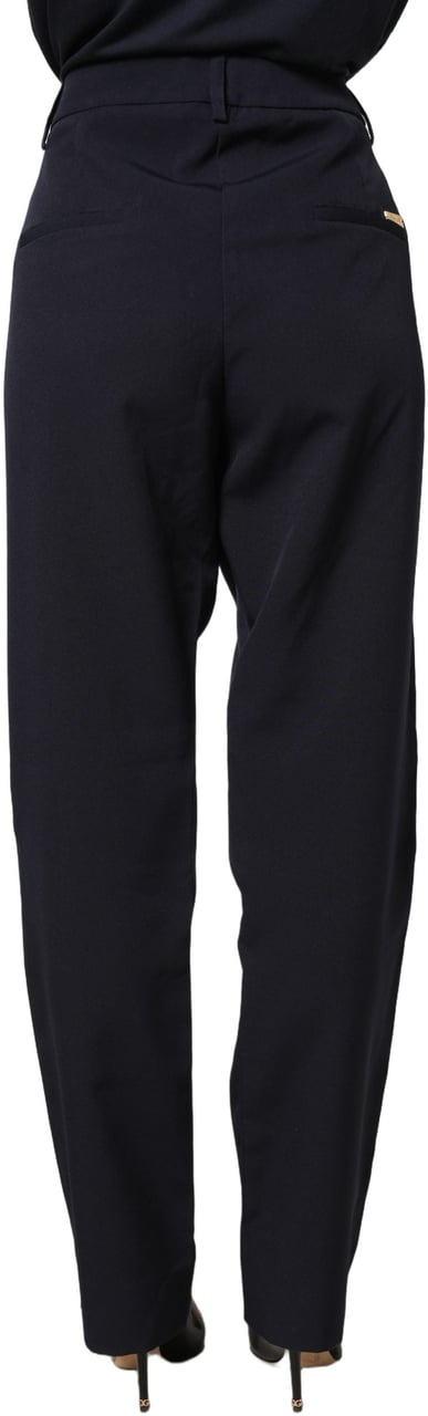 Blugirl Dark Blue High Waist Straight Dress Formal Trouser Pants Blauw