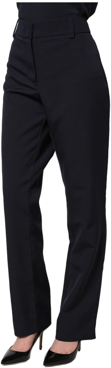Blugirl Dark Blue High Waist Straight Dress Formal Trouser Pants Blauw