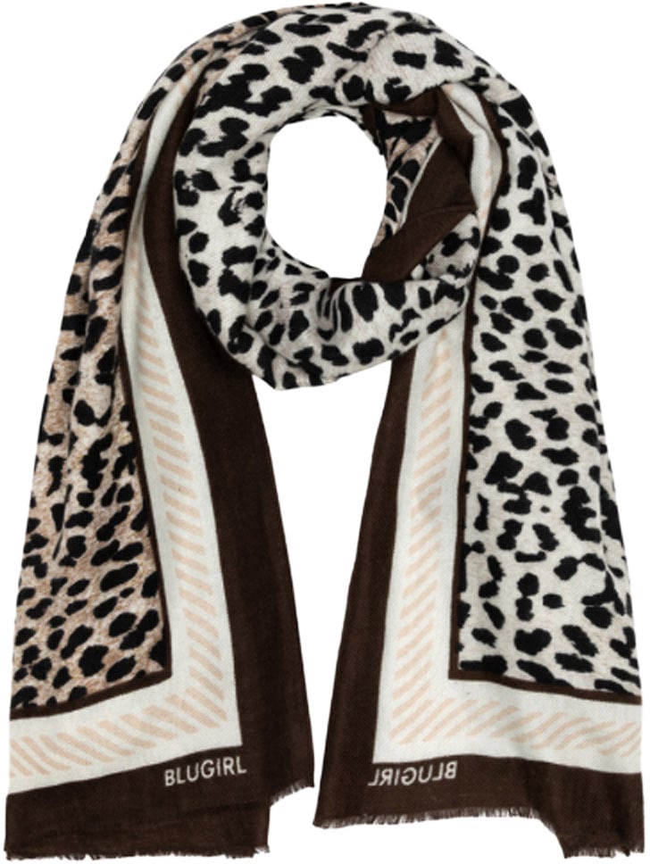 Blugirl Scarfs Brown Animalier Dierenprint