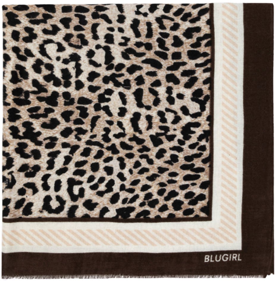 Blugirl Scarfs Brown Animalier Dierenprint
