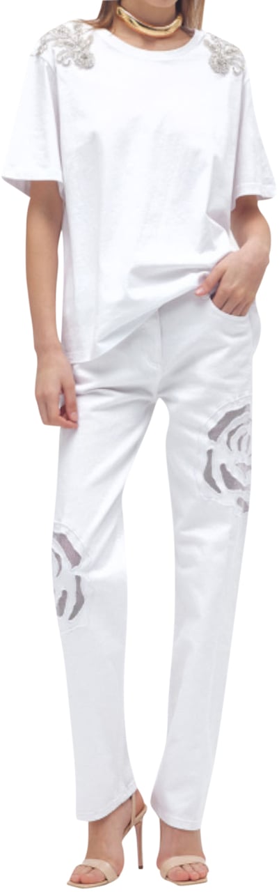 Blugirl Trousers Chalk Wit