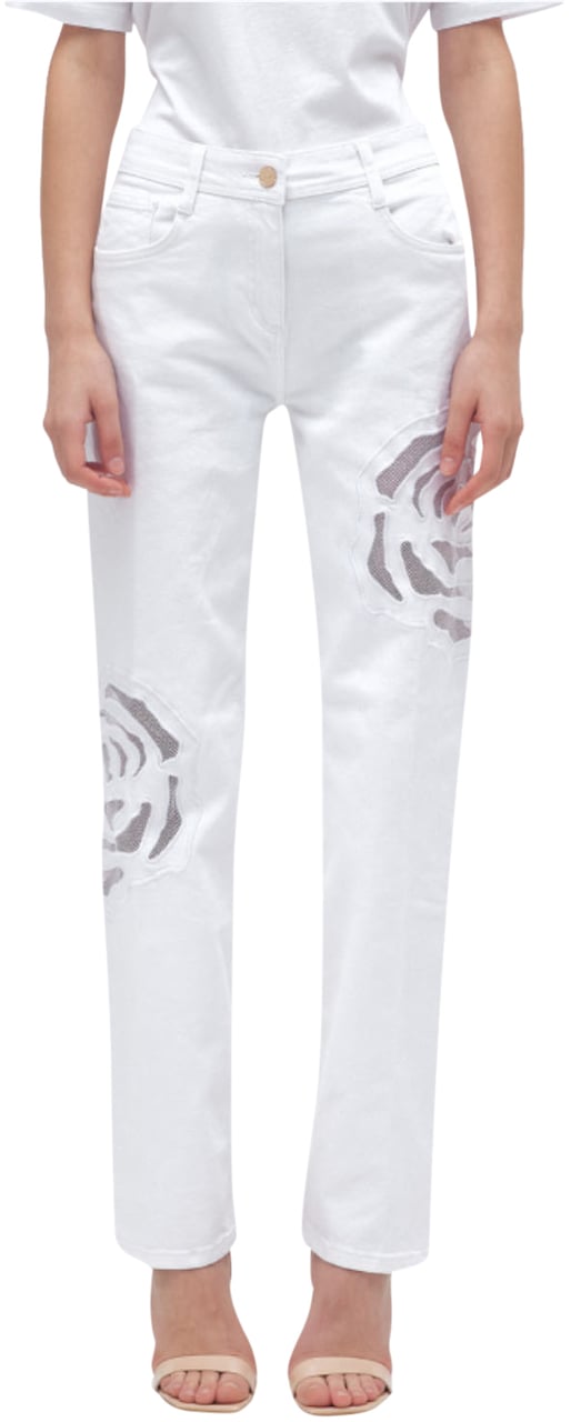 Blugirl Trousers Chalk Wit