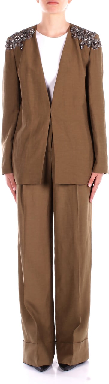 Blugirl Trousers Military Groen