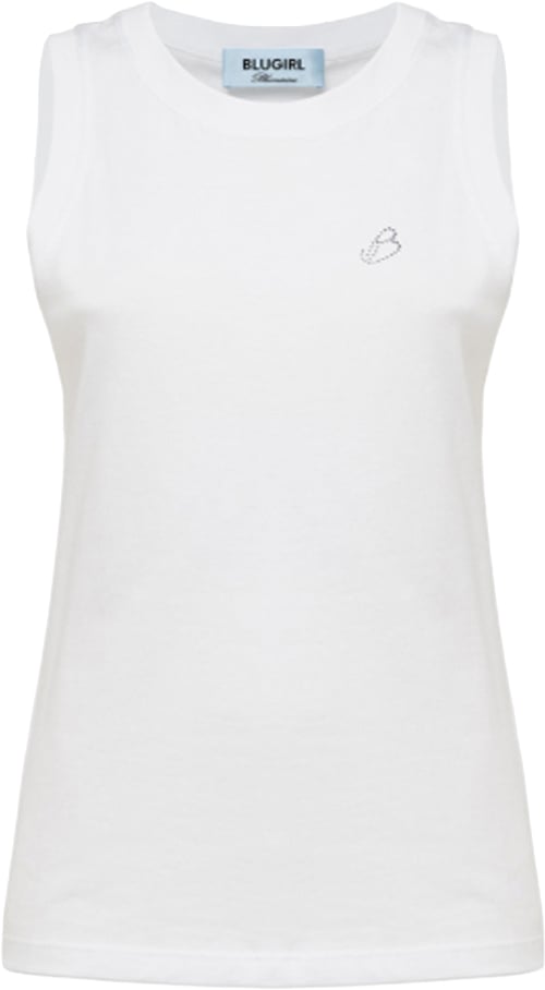 Blugirl Top Bianco Ottico Wit
