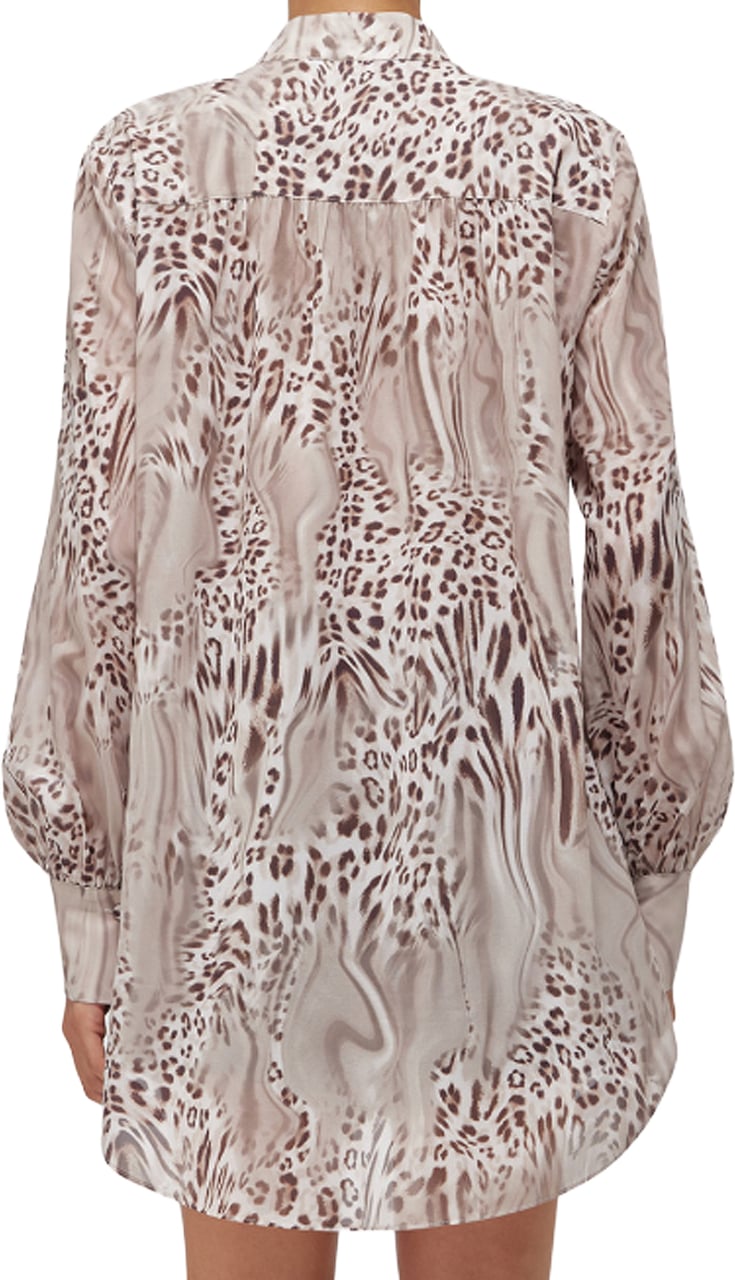 Blugirl Shirts Melted Leopard Beige