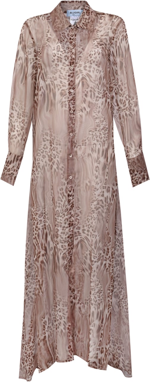 Blugirl Shirts Melted Leopard Beige