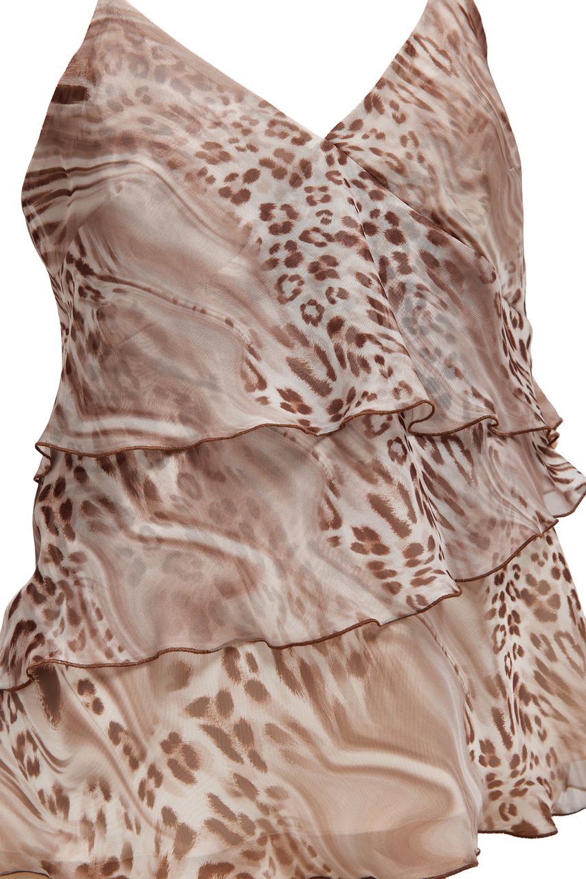 Blugirl Top Melted Leopard Taupe