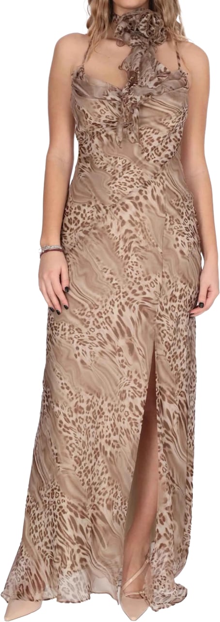 Blugirl Dresses Melted Leopard Beige