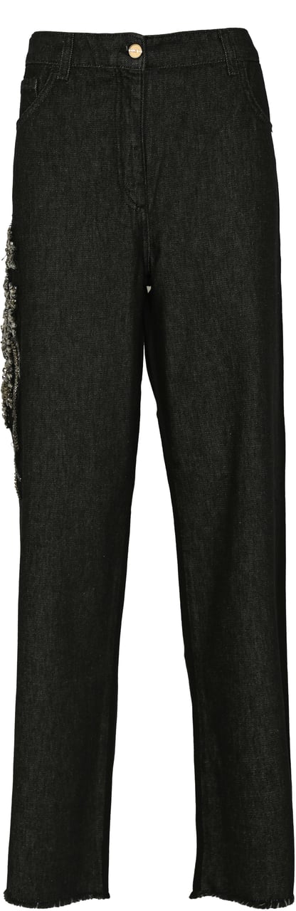 Blugirl Trousers Denblack Black Wash Zwart