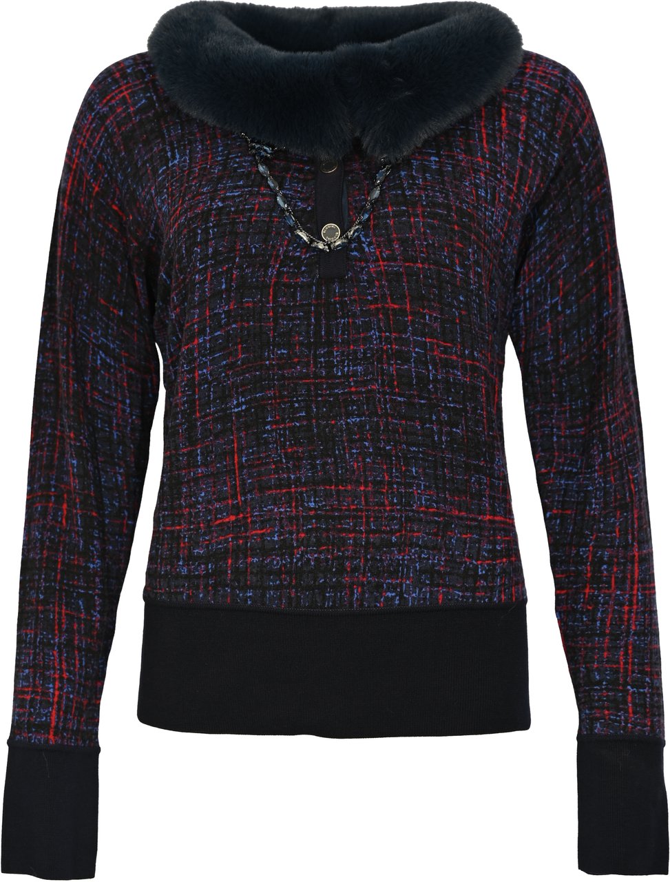 Blugirl Sweaters Scarlet Tweedroses Rood