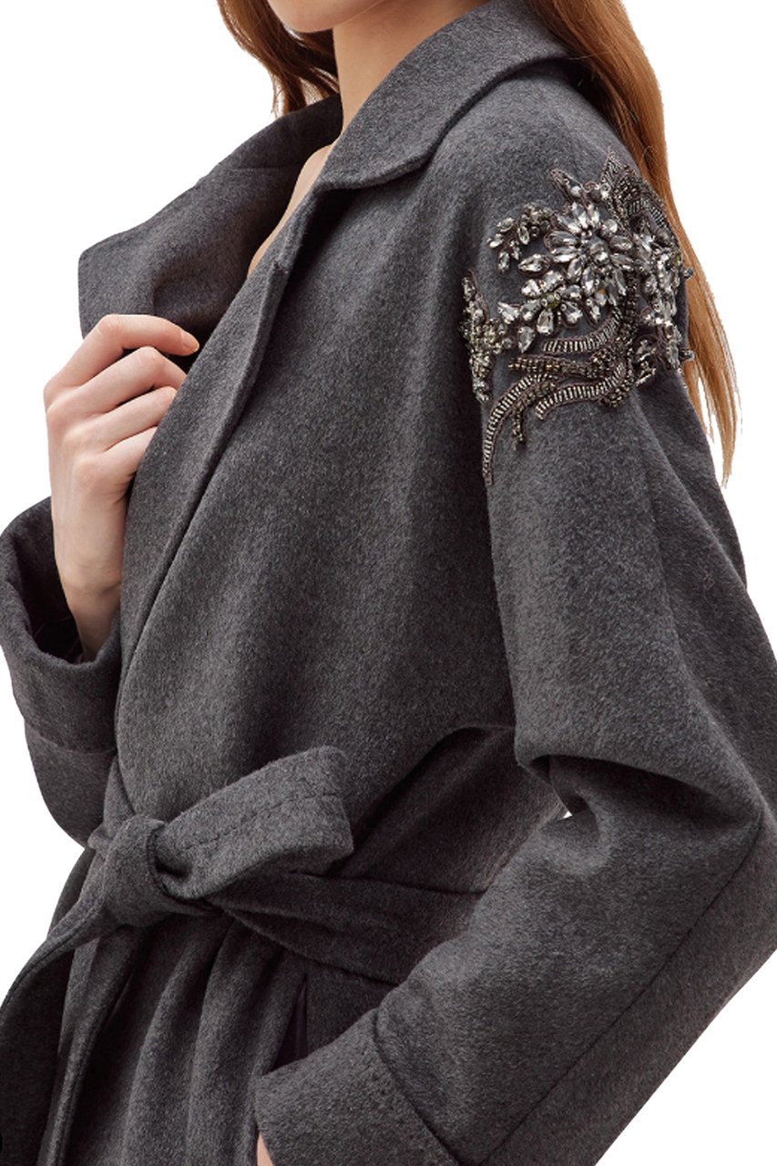 Blugirl Coats Antrscuro Melange Donkergrijs