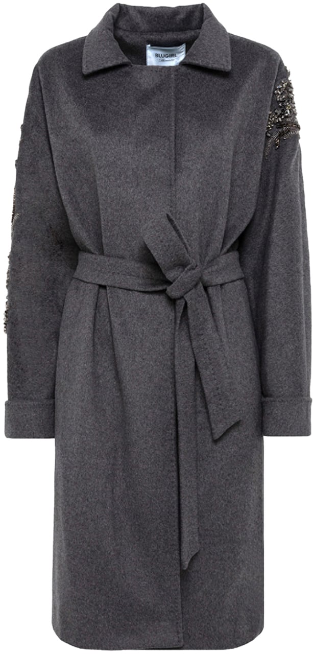 Blugirl Coats Antrscuro Melange Donkergrijs