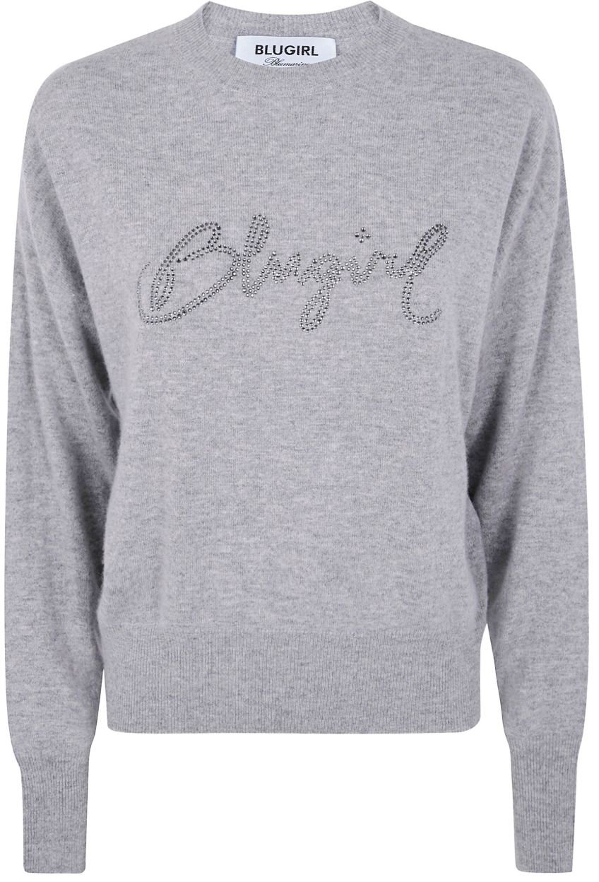 Blugirl Sweaters Gray Light Melange Lichtgrijs