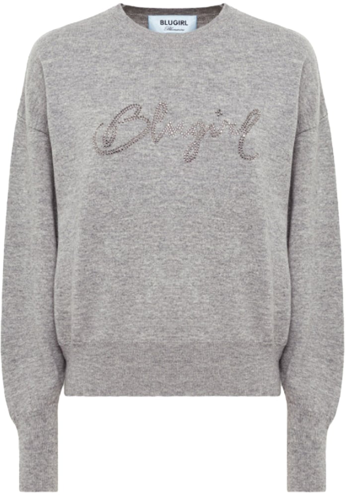 Blugirl Sweaters Gray Light Melange Lichtgrijs
