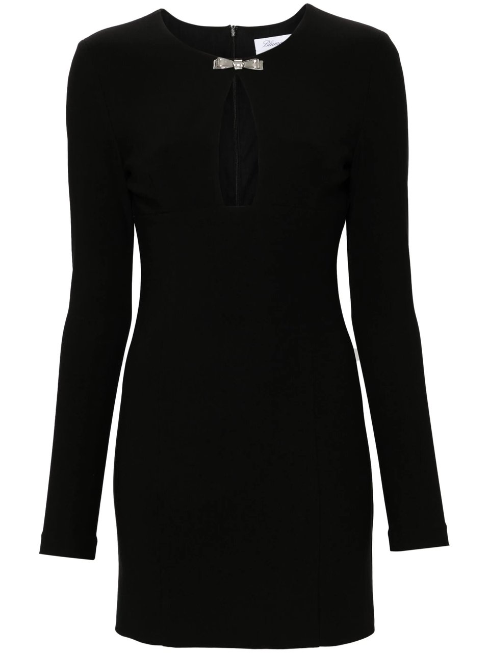 Blumarine Body-Hugging Black Jersey Mini Dress Zwart