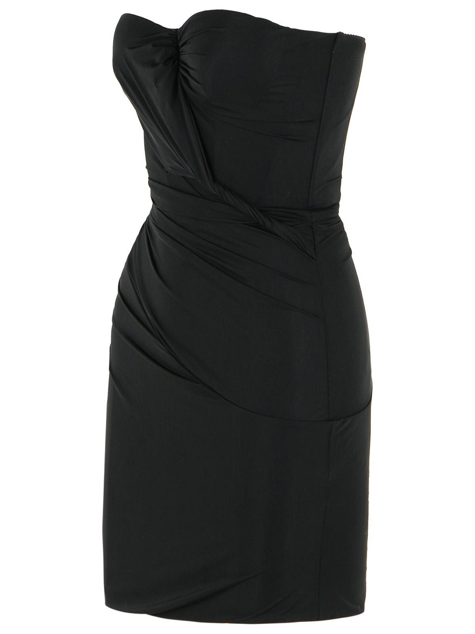 Blumarine Black Stretch Nylon Dress Zwart
