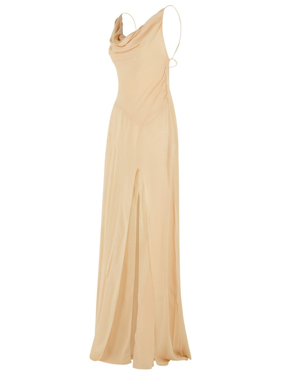 Blumarine Cream Viscose Dress Neutraal
