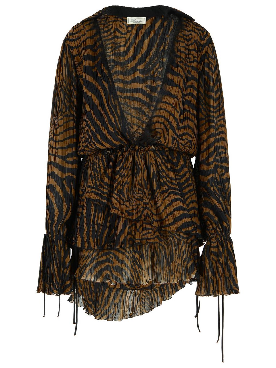 Blumarine Brown Viscose Dress Zwart
