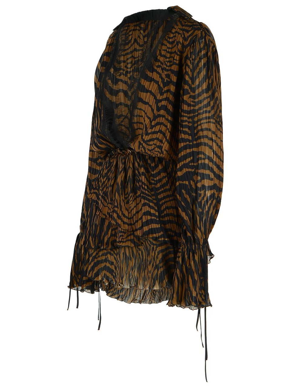 Blumarine Brown Viscose Dress Zwart