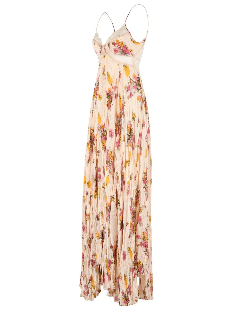 Blumarine Peach Viscose Dress Neutraal
