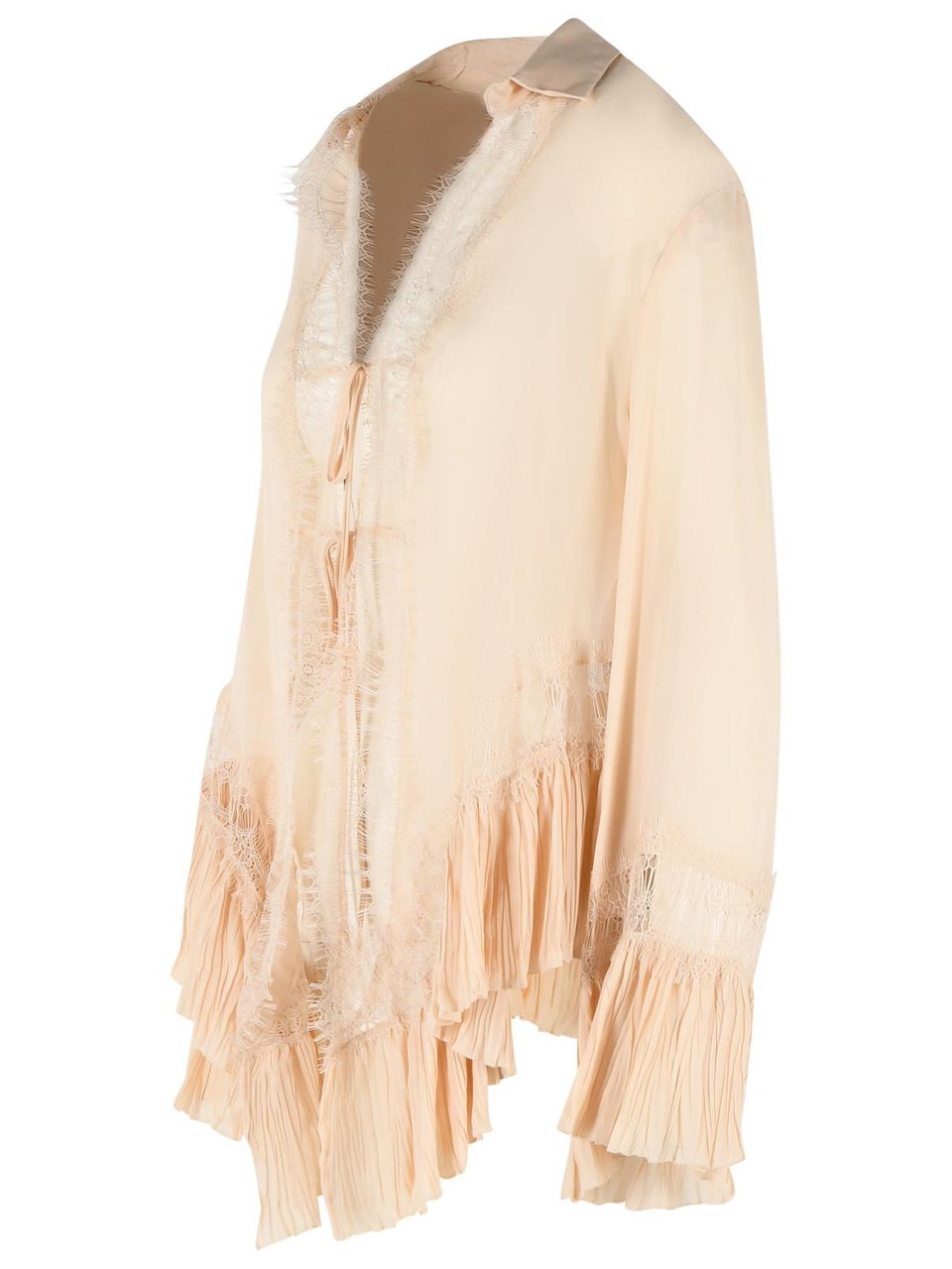 Blumarine 'Amberlight' Viscose Shirt Neutraal