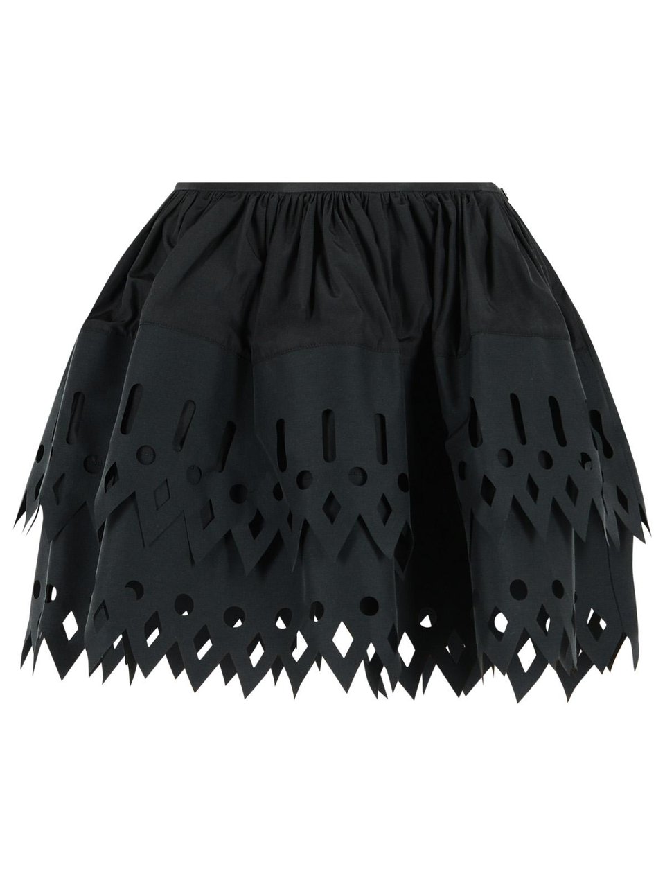 Blumarine 'Tech' Black Cotton Blend Skirt Zwart