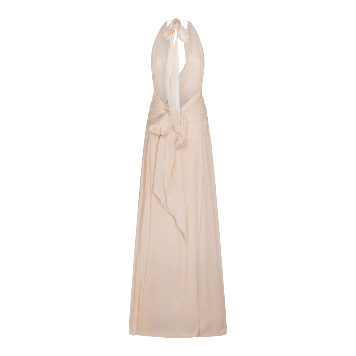 Blumarine Flowing Dress With Delicate Fabric And Subtle Details Neutraal