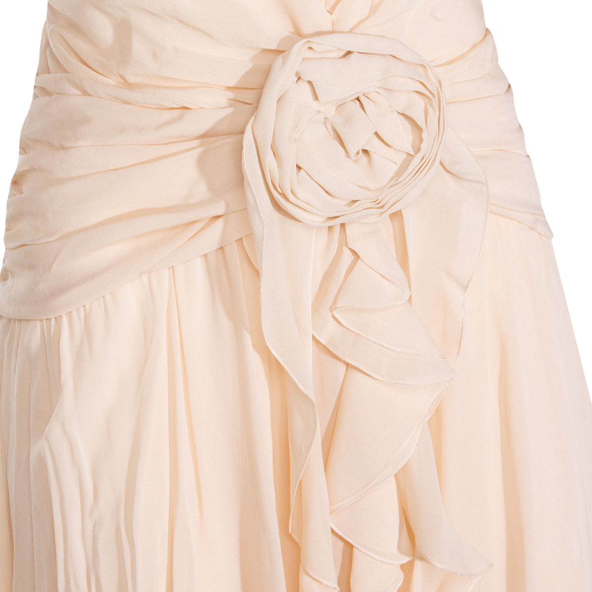 Blumarine Flowing Dress With Delicate Fabric And Subtle Details Neutraal