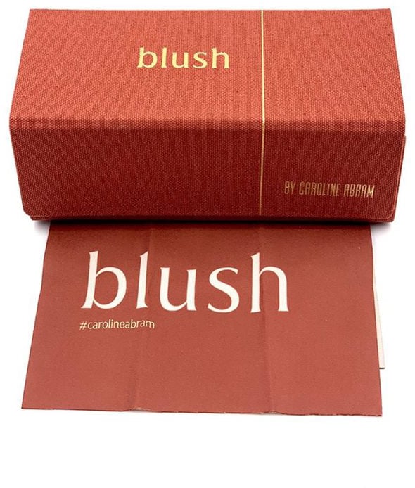 Blush Phantos-Shape Sunglasses with Acetate Frame in Dark Rood