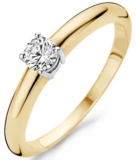 Blush 1067BZI/54 Ring 14 krt geelgoud met zirkonia maat 54 Goud